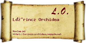 Lőrincz Orchidea névjegykártya