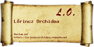 Lőrincz Orchidea névjegykártya